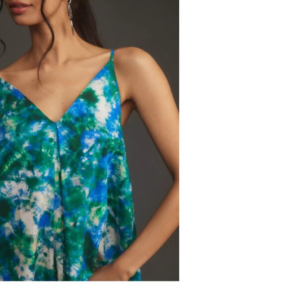 Anthropologie Corey Lynn Calter V-Neck Ruffle Midi Dress size PL LP new - Picture 2 of 6